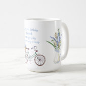 CREATE YEAR生まれ誕生日ギフト女性ラベンダーブルー コーヒーマグカップ (正面右)