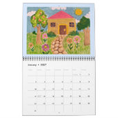 Create Your Blue My Kid's Art Calendar 2025 カレンダー (1月 2027)