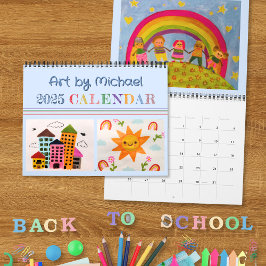 Create Your Blue My Kid's Art Calendar 2025 カレンダー