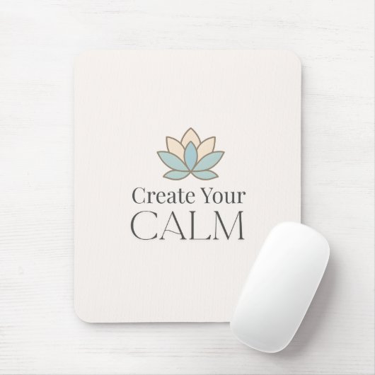 Create Your Calm Minimal Motivational Mouse Pad マウスパッド (マウス)