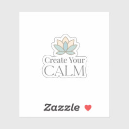 Create Your Calm Minimal Motivational Sticker シール