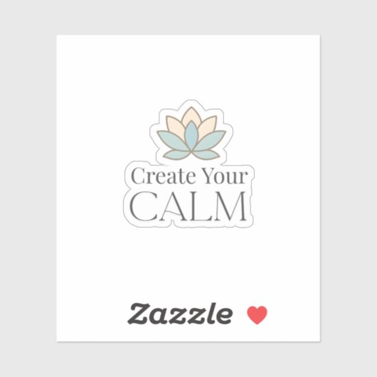 Create Your Calm Minimal Motivational Sticker シール (シート)