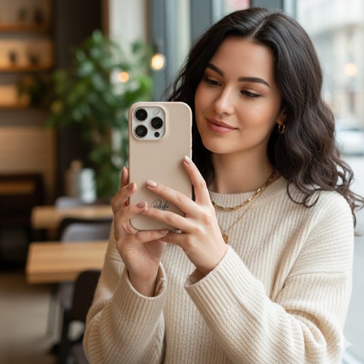 Create Your Custom Name Monogram Calligraphy iPhoneケース