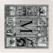 Create Your Custom Photo Collage Rustic Farmhouse ジグソーパズル (横)