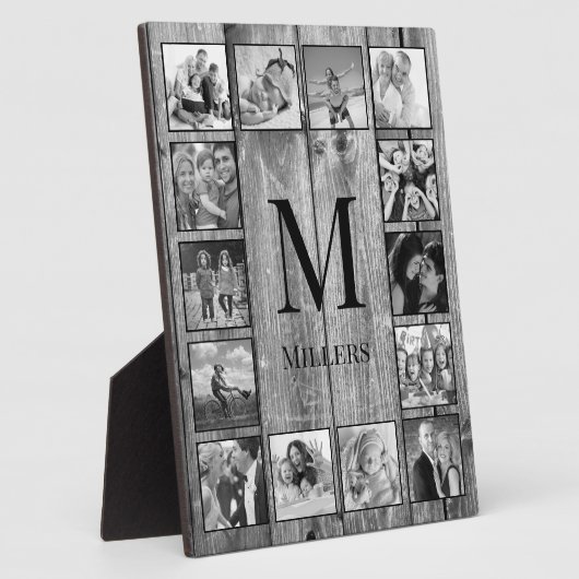 Create Your Custom Photo Collage Rustic Farmhouse フォトプラーク (側面)