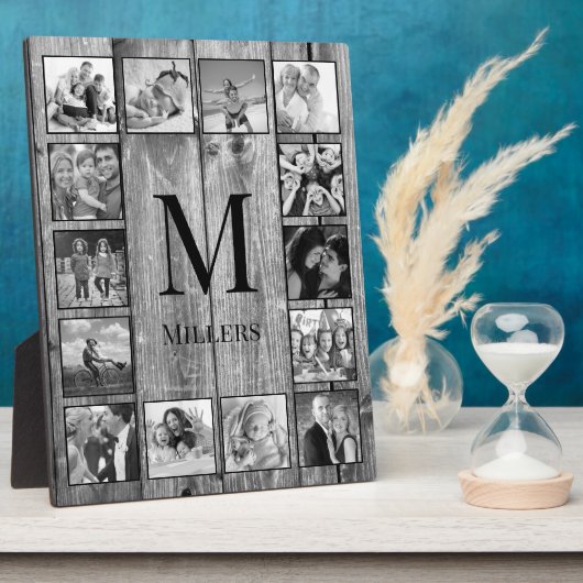 Create Your Custom Photo Collage Rustic Farmhouse フォトプラーク (側面)