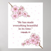 Create Your Desired Bible Art Floral Poster ポスター (正面)