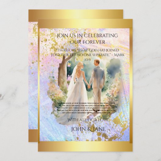 Create Your Dream Wedding Cards: Fully Editable &  シーズンカード (正面/裏面)