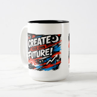 Create Your Future Motivational Mug Dream Big Now ツートーンマグカップ
