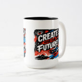 Create Your Future Motivational Mug Dream Big Now ツートーンマグカップ (正面右)