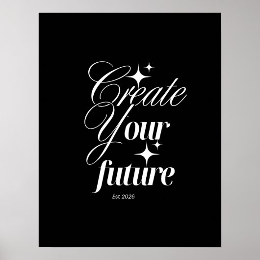 Create Your Future – Motivational Quote Design ポスター (正面)