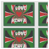Create Your Latest I love Kenya ファブリック (クローズアップ)