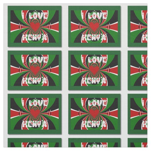 Create Your Latest I love Kenya ファブリック (見本)
