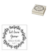 Create Your Let Love Growタイポグラフィ結婚 ラバースタンプ (押印)