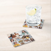 Create Your Own 10 Photo Collage スクエアペーパーコースター (インサイチュ)