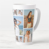 Create Your Own 11 Photo Collage カフェラテマグ (右アングル)