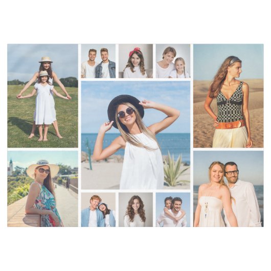 Create Your Own 11 Photo Collage テーブルクロス (正面(横))