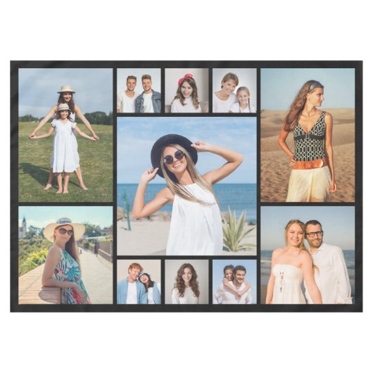 Create Your Own 11 Photo Collage テーブルクロス (正面(横))