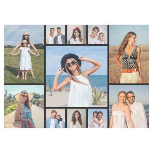 Create Your Own 11 Photo Collage テーブルクロス (正面(横))