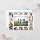 Create Your Own 11 Photo Collage Greeting カード (正面/裏面インサイチュ)