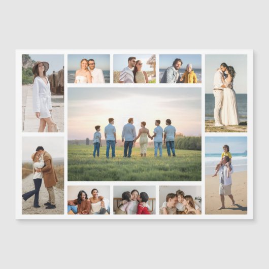 Create Your Own 11 Photo Collage Magnetic Card (正面)