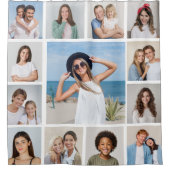 Create Your Own 13 Photo Collage シャワーカーテン (正面)