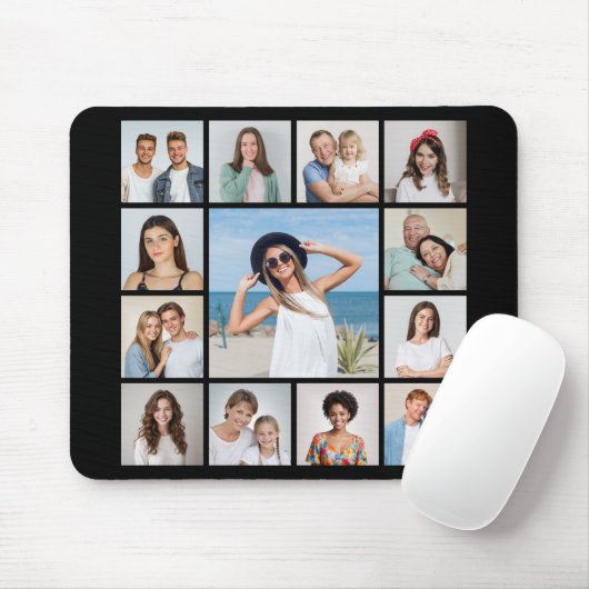 Create Your Own 13 Photo Collage Mouse Pad マウスパッド (マウス)