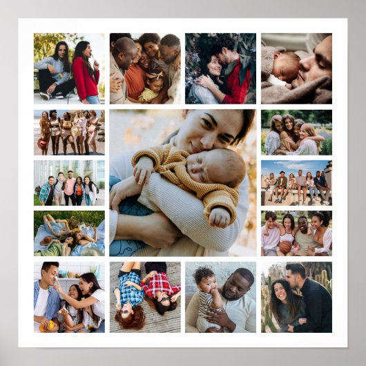 Create Your Own 15 Photo Collage Poster ポスター (正面)