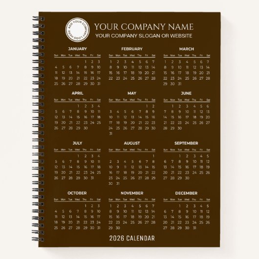 Create Your Own 2026 Company Calendar |  ノートブック (正面)