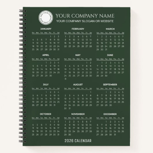 Create Your Own 2026 Company Calendar |  ノートブック (正面)