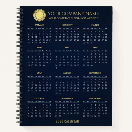 Create Your Own 2026 Company Calendar |  ノートブック (正面)