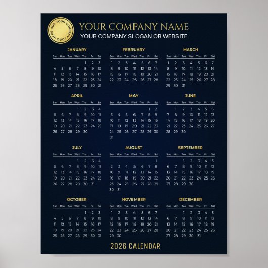 Create Your Own 2026 Company Calendar |  ポスター (正面)