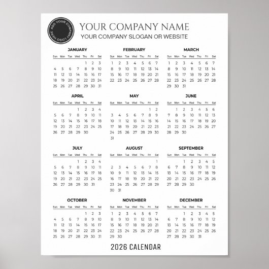 Create Your Own 2026 Company Calendar |  ポスター (正面)