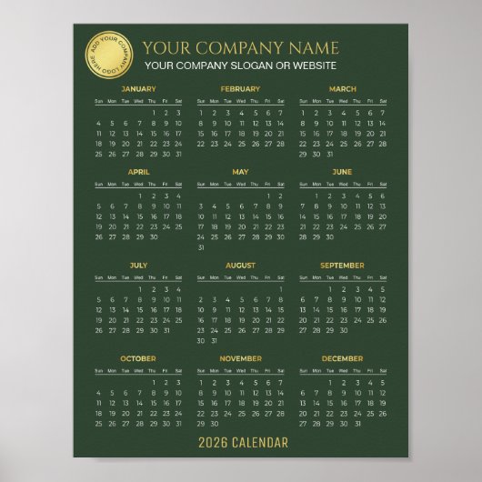 Create Your Own 2026 Company Calendar |  ポスター (正面)