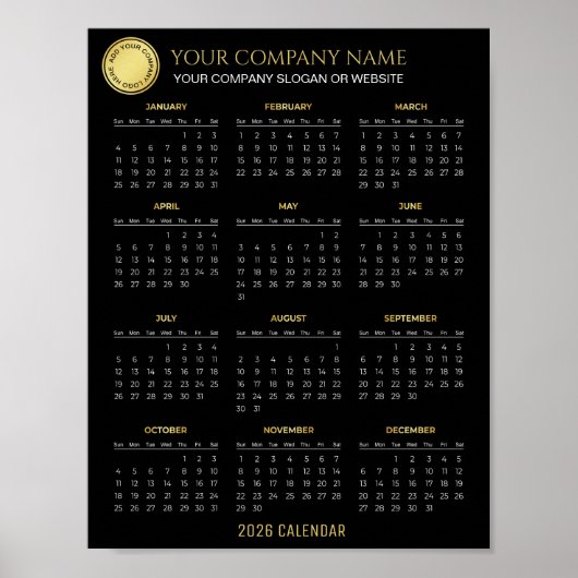 Create Your Own 2026 Company Calendar |  ポスター (正面)