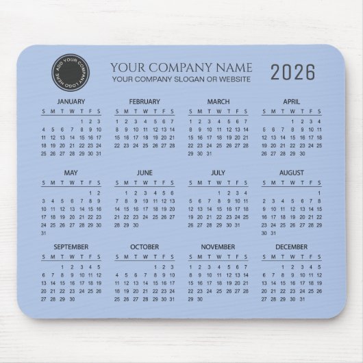 Create Your Own 2026 Company Calendar |  マウスパッド (正面)