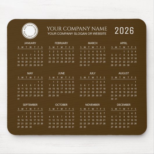 Create Your Own 2026 Company Calendar |  マウスパッド (正面)