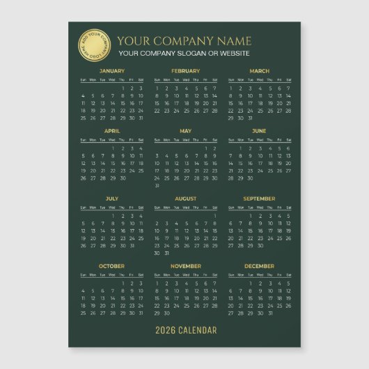Create Your Own 2026 Company Calendar | Magnet (正面)