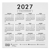 Create Your Own 2027 Business Logo Calendar ポスター (正面)