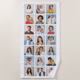 Create Your Own 21 Photo Collage ビーチタオル