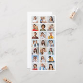 Create Your Own 21 Photo Collage Editable Color カード (正面/裏面インサイチュ)