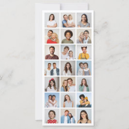 Create Your Own 21 Photo Collage Editable Color カード