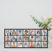 Create Your Own 21 Photo Collage Editable Color カード (スタンド正面)