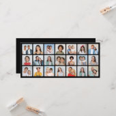 Create Your Own 21 Photo Collage Editable Color カード (正面/裏面インサイチュ)