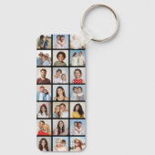 Create Your Own 21 Photo Collage Editable Color キーホルダー (裏面)