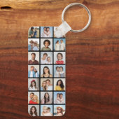 Create Your Own 21 Photo Collage Editable Color キーホルダー (裏面)