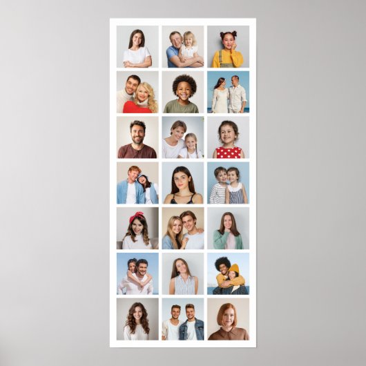 Create Your Own 21 Photo Collage Editable Color  ポスター (正面)