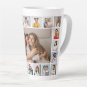 Create Your Own 21 Photo Collage Latte Mug カフェラテマグ (右アングル)