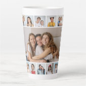 Create Your Own 21 Photo Collage Latte Mug カフェラテマグ (正面)