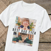 Create Your Own 2 Photo Collage Best Dad Ever Tシャツ